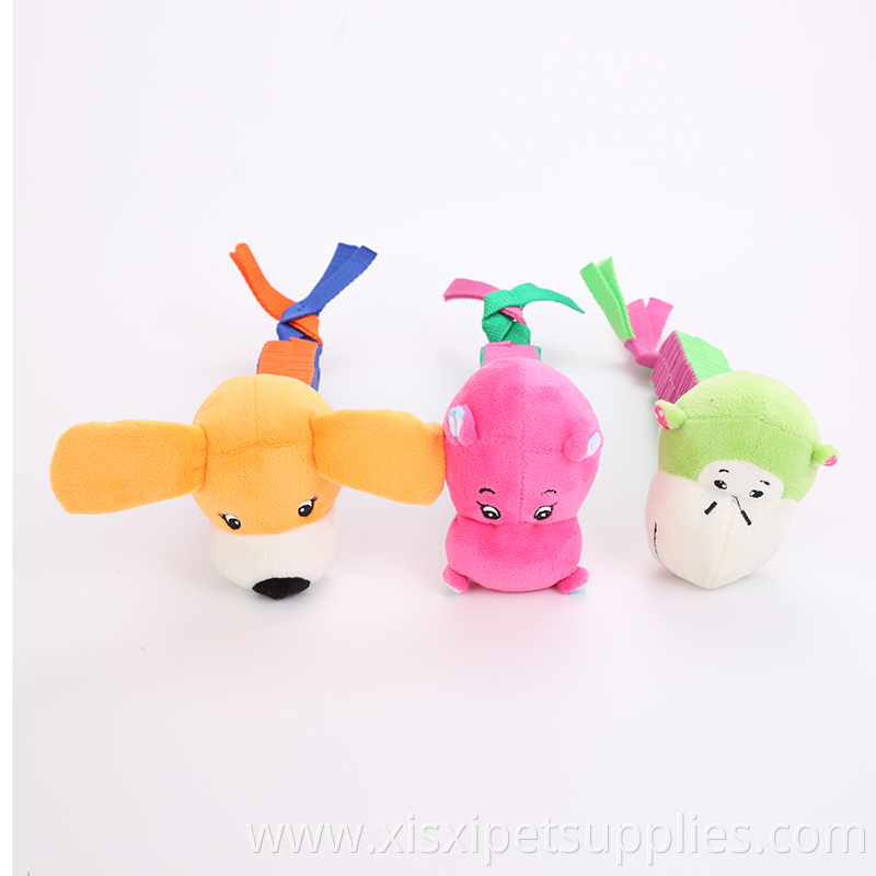 2019 wholesale durable plush dog toy with nylon rope pet products for dog play